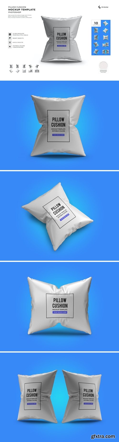 Pillow Cushion Mockup Template Set N7EY8TN