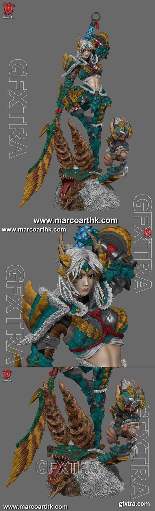 Marco Art - Monster Hunter – 3D Print Model