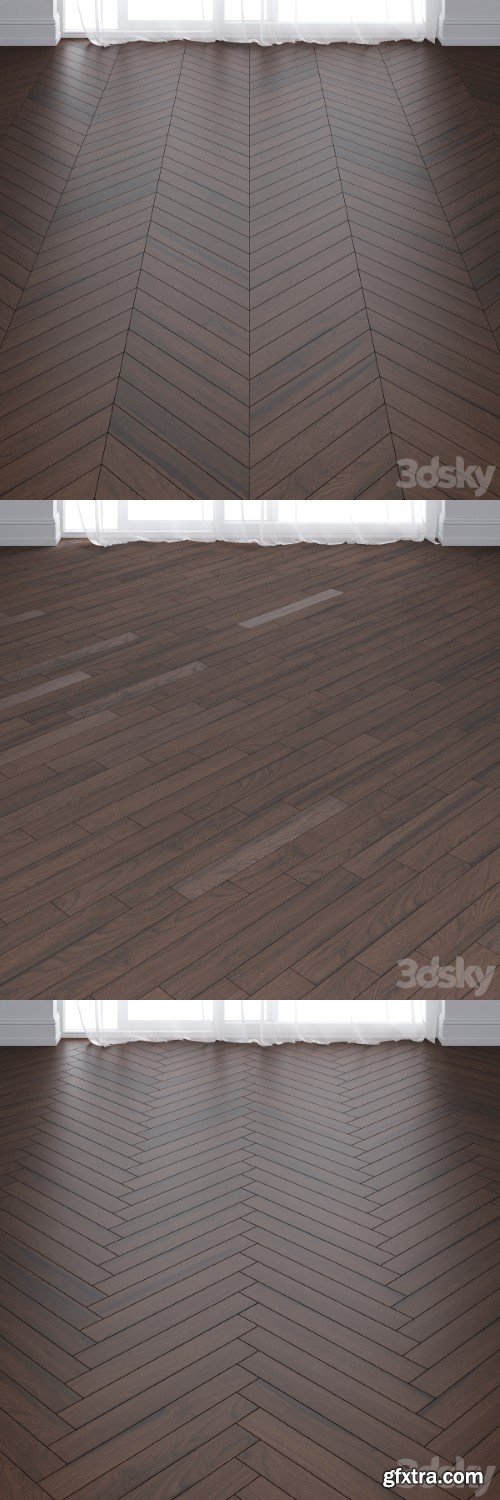Ebony Oak Wood Parquet Floor in 3 types