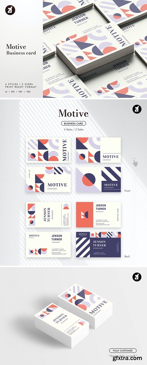 Motive - Business card template 3YEDD8D