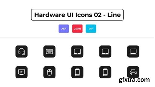 Videohive Hardware UI Icons 02 - Line 44837028