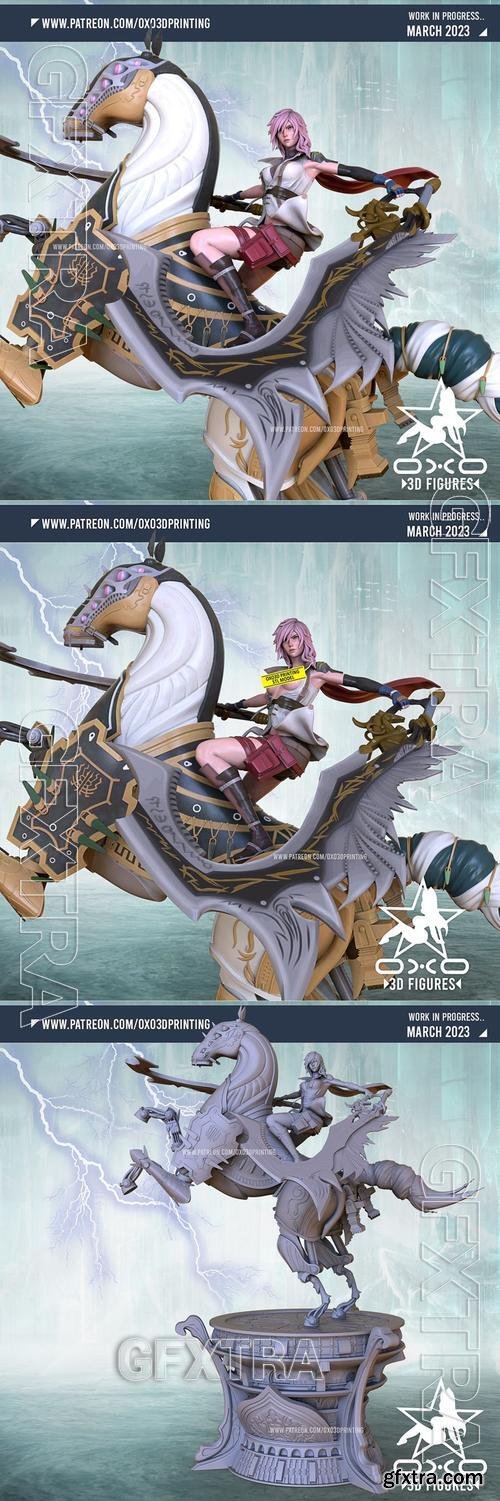 OXO3D - Lightning and Odin - Final Fantasy – 3D Print Model