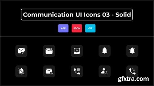 Videohive Communication UI Icons 03 - Solid 44836906