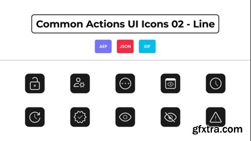 Videohive Common Actions UI Icons 02 - Line 44836597