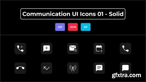 Videohive Communication UI Icons 01 - Solid 44836814