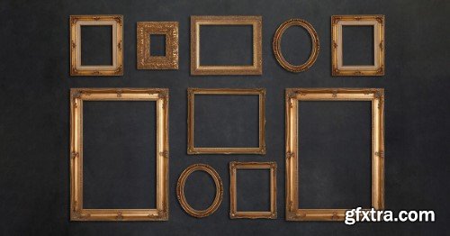 The Portrait Masters - Gold on Black Gallery Wall & Frames