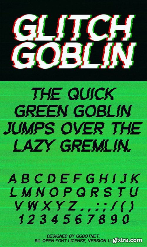 Glitch Goblin - Distorted Typeface