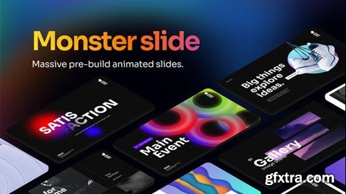 Videohive Monster Slide Animated Text Multipurpose Video Display After Effect Template 44773770