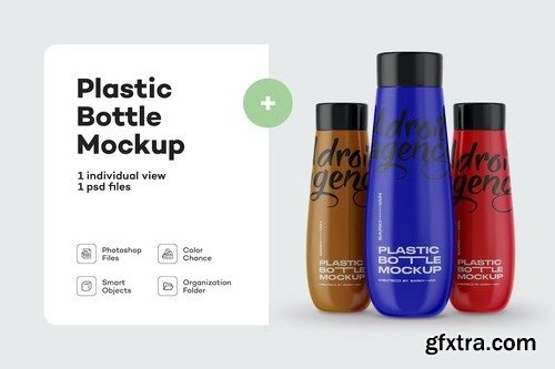 Glossy Plastic Bottle Mockup MMYDR2K