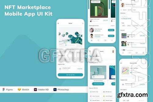NFT Marketplace Mobile App UI Kit WXHFPPF