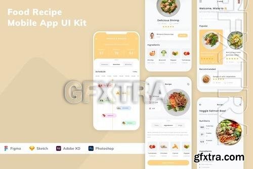 Food Recipe Mobile App UI Kit NCRG7BE
