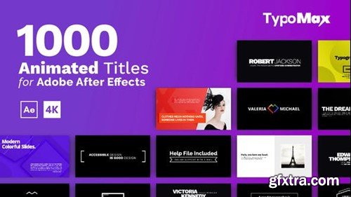 Videohive TypoMax - 1000 Animated Titles for After Effects 39625348