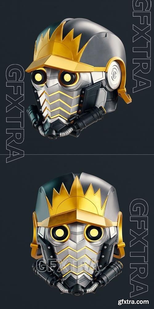 Comic Book Star Lord Helmet – 3D Print Model