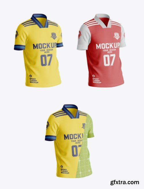 Soccer Men’s Sports T-shirt Mockup 583859340