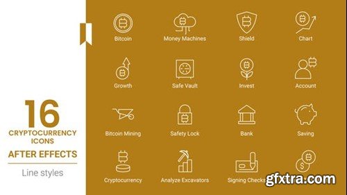 Videohive CryptoCurrency Animated Icons Pack 44851912