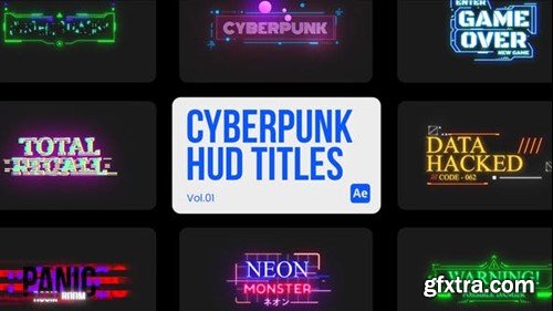 Videohive Cyberpunk HUD Titles 01 for After Effects 44871454