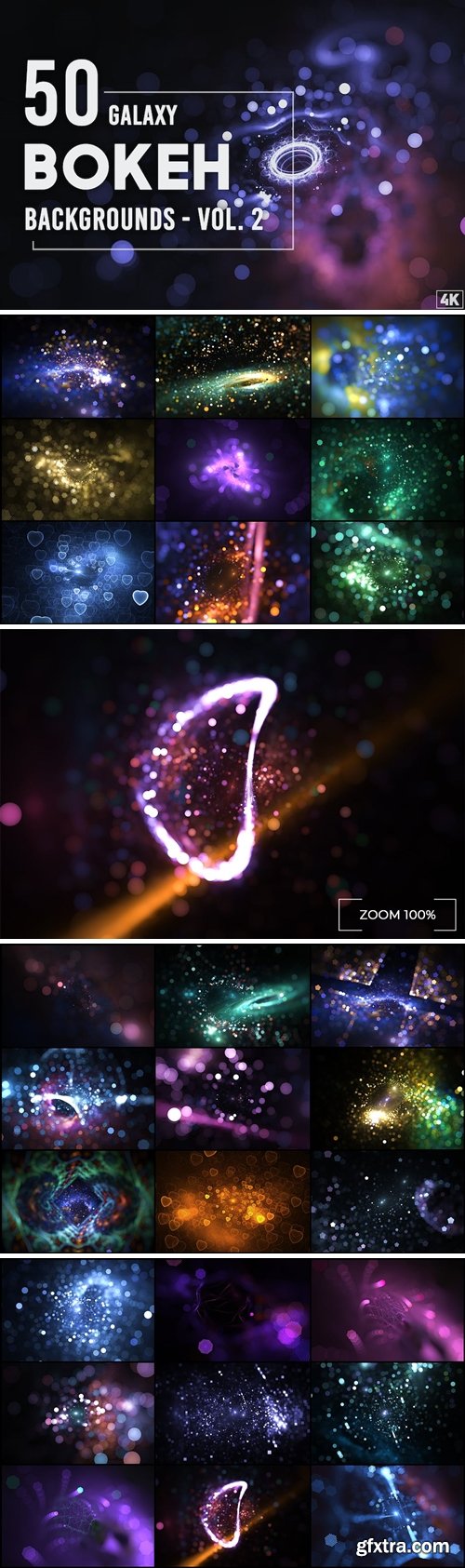 50 Galaxy Bokeh Backgrounds - Vol. 2 KWN9MHP