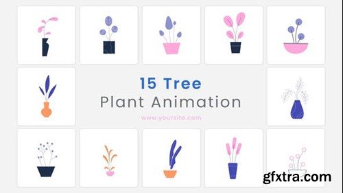 Videohive Tree Plant Animation Element Pack After Effects Template 44912460