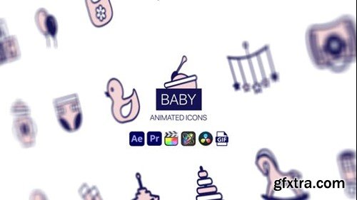 Videohive Baby Animated Icons 44950518