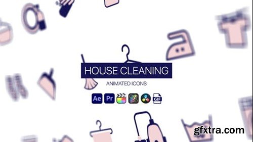 Videohive House Cleaning Animated Icons 44951932