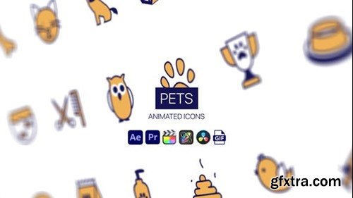 Videohive Pets Animated Icons 44952066