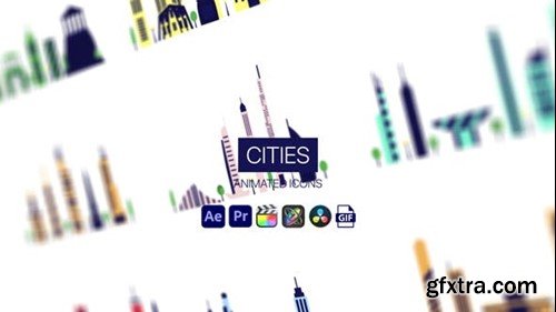 Videohive Cities Animated Icons 44950925