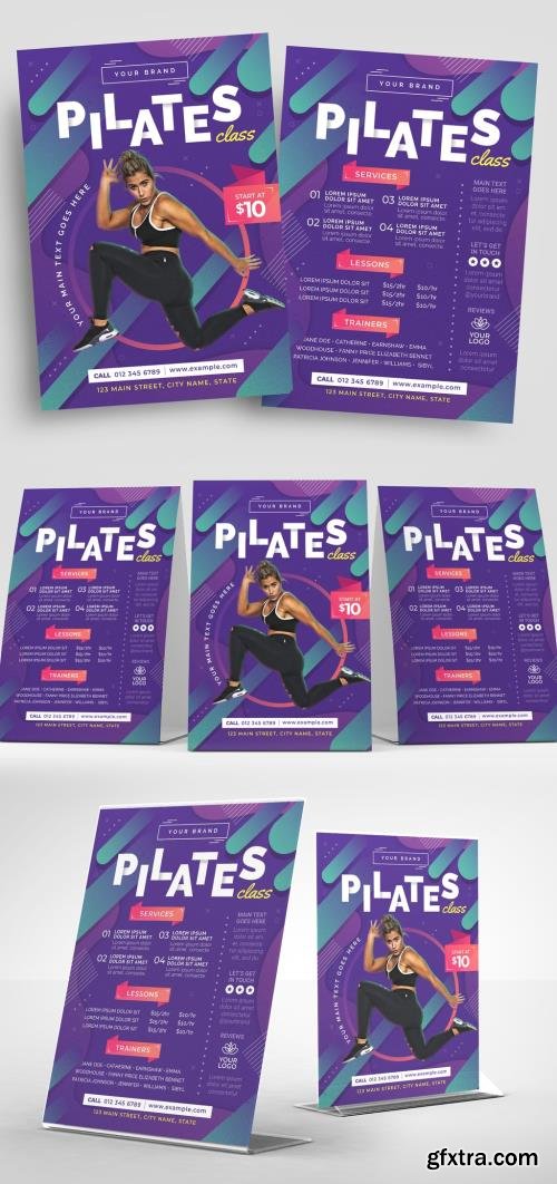 Pilates Gym Flyer Layout for Fitness Classes 355486923