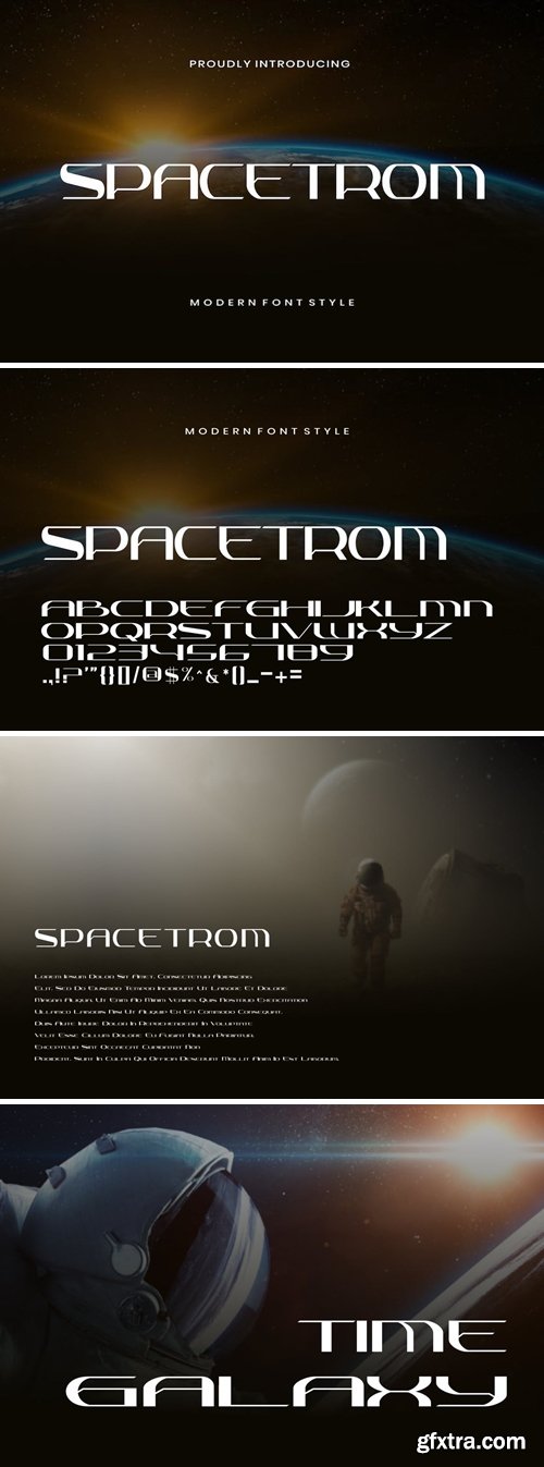 Spacetrom - Modern Font