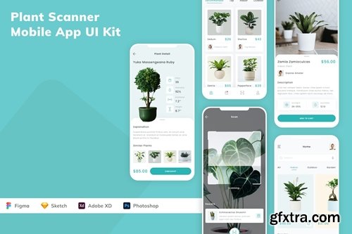 Plant Scanner Mobile App UI Kit F594GJH