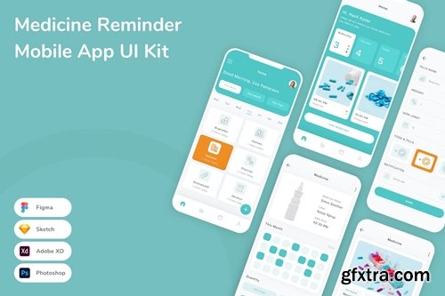 Medicine Reminder Mobile App UI Kit JBLXJ9Q