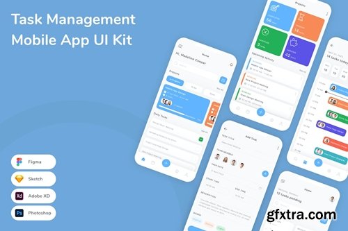 Task Management Mobile App UI Kit ERE3S65
