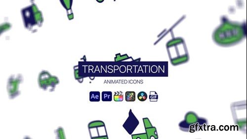 Videohive Transportation Animated Icons 44952216