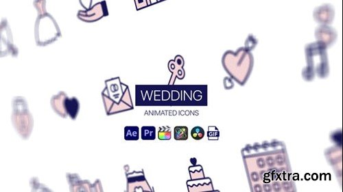 Videohive Wedding Animated Icons 44952266
