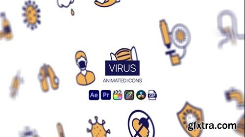 Videohive Virus Animated Icons 44952245