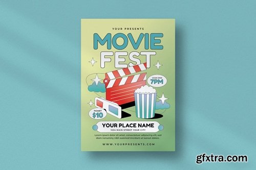 Movie Fest Flyer D5BZ5PY