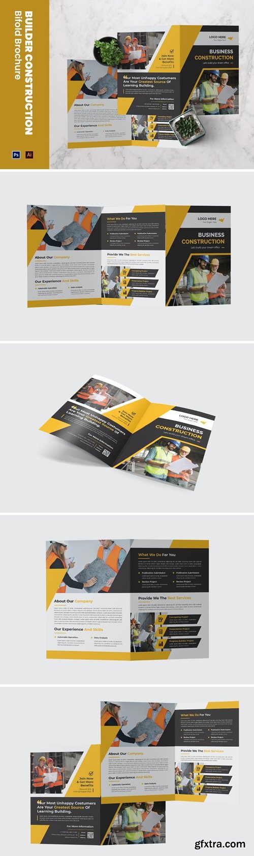 Builder Construction Bifold Brochure Y4VRX2Z