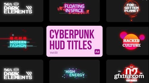 Videohive Cyberpunk Titles 03 for After Effects 45038630