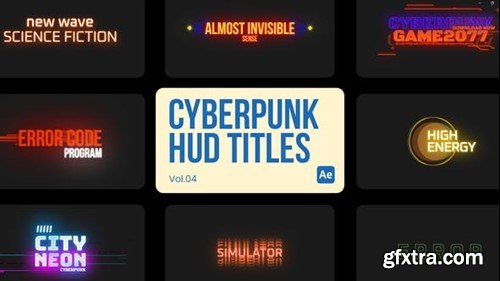 Videohive Cyberpunk HUD Titles 04 for After Effects 45064165