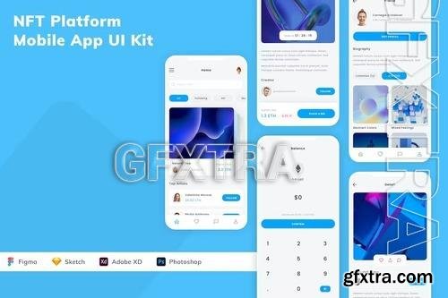 NFT Platform Mobile App UI Kit J6Y6K4T