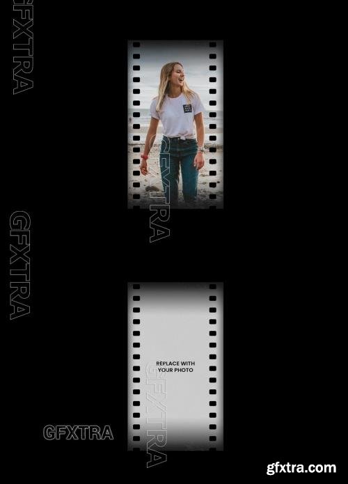 Analog Film Frame Photo Effect Mockup Template 545342144