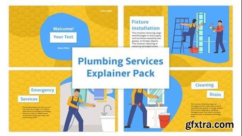 Videohive Plumbing Services Explainer Animation Scene Pack 45163698