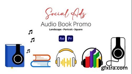 Videohive Audio Book Promo Social Ads 45175126