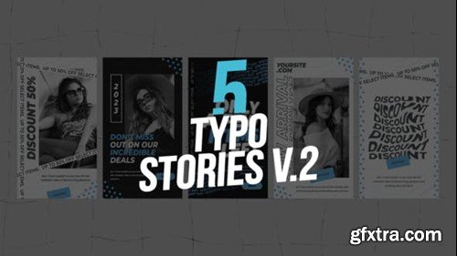 Videohive 5 Typo Stories V.2 45192229