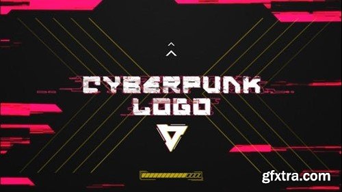 Videohive Cyberpunk Glitch Logo Reveal 45198189