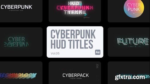 Videohive Cyberpunk HUD Titles 05 for After Effects 45232948