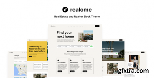 Themeforest - Realome - Real Estate and Realtor Block Theme 1.0 - Nulled