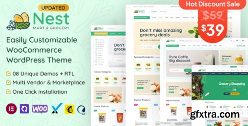 Themeforest - Nest - Grocery Store WooCommerce WordPress Theme 1.5.6 - Nulled
