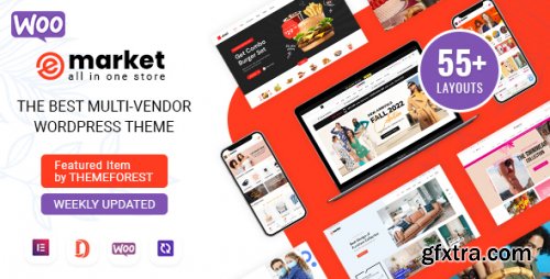 Themeforest - eMarket - All-in-One Multi Vendor MarketPlace Elementor WordPress Theme (55 Indexes, Mobile Layouts) 7.4.0 - Nulled