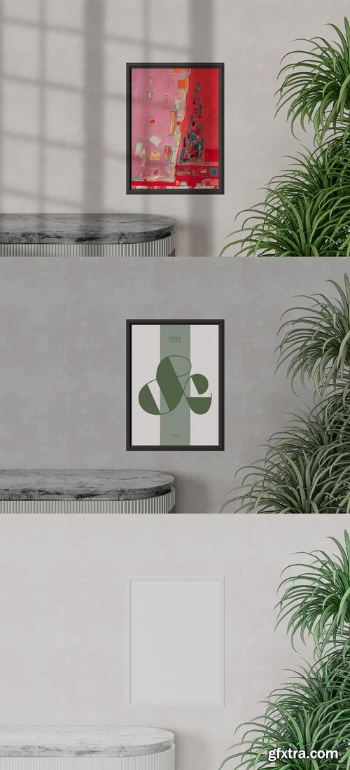 Picture Frames with Plants Mockup 593934065
