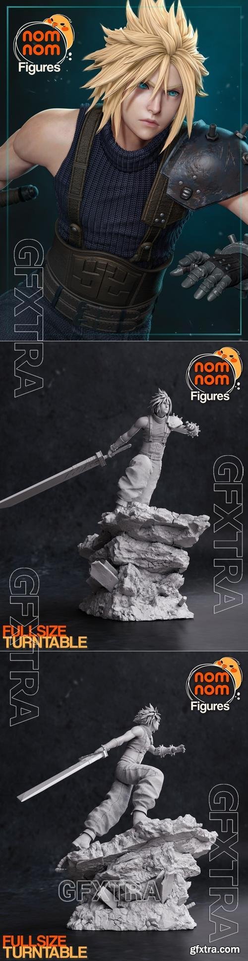 NomNom Figures - Cloud Strife from Final Fantasy VII – 3D Print Model